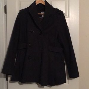 Wool Worthington Peplum Pea Coat